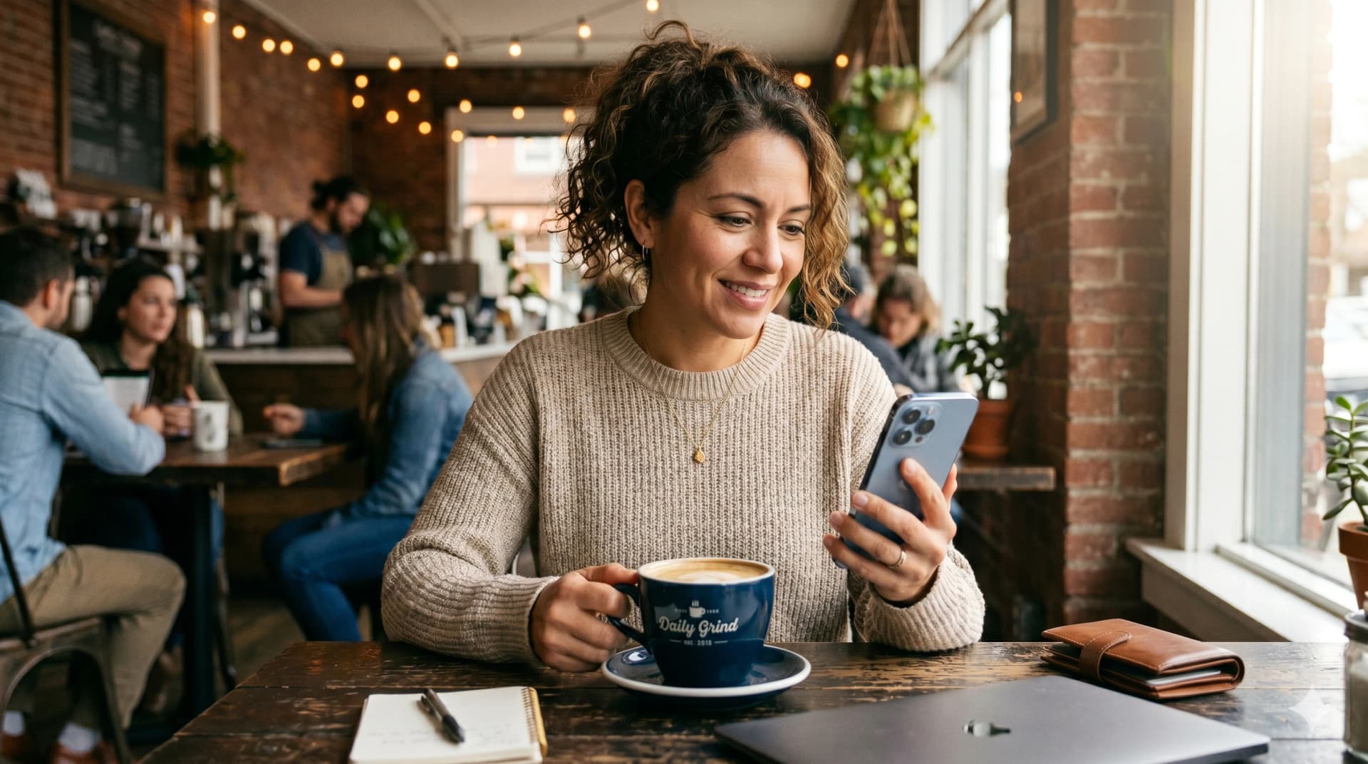 A person reviewing their finances on a smartphone, representing the ease of micro-investing.